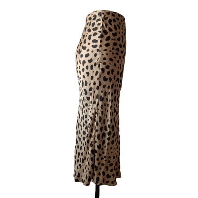 China Special hot-selling women's breathable skirt silk leopard print brown skirt for sale