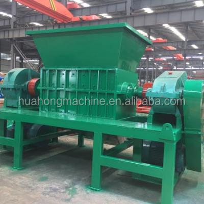 China wood plastic shredder with double shaft, fully automatic pe pp waste double shaft plastic shredder for sale