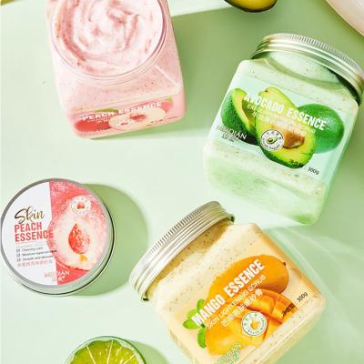 China Natural Exfoliator Private Label Fruit Exfoliator Whitening Face And Body Scrub for sale