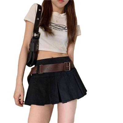 China 2022 Wholesale Anti-Static High Quality Women's Mini Denim Skirts Sexy Khaki Pleated Skirts Fashion High Quality Casual Women's Teen Skirt for sale