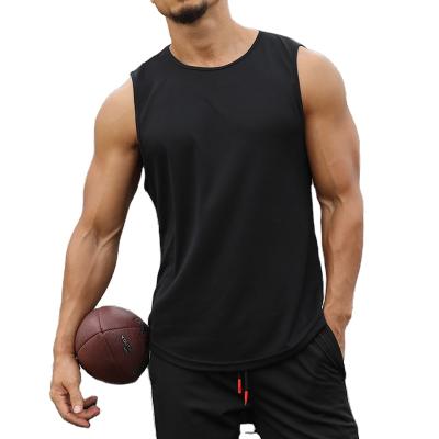 China 2022 Factory Wholesale Price Good Quality QUICK DRY Plus Size Mens Sleeveless T-shirt Gym Workout Sports Running Oversized Mens T Shirt for sale