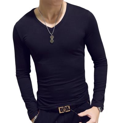 China Anti-pilling 2022 wholesale low prices plus size men's T-shirt simple design slim T-shirt fashionable hot high quality empty long sale long sleeve for sale