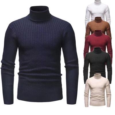 China Anti-wrinkle 2022 newcomers wholesale plus size mens knitwear sweater thick warm men designs turtle neck custom knit sweater for sale