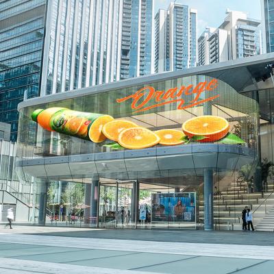 China 500mm*125mm LED Transparent Video Wall Indoor / Outdoor  LED Strip Display for sale