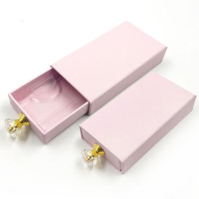 China New Design High Quality Handmade Custom Printed Elegant Fashion Paper Pink Logo Eyelash Packaging Box for sale