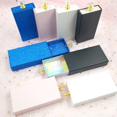 China Handmade Custom Drawer Mink Eyelash Packing Box Logo Rectangle Cardboard Packaging Sliding for sale