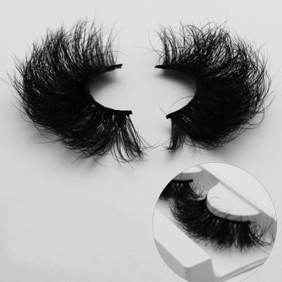 China Long Wholesale Natural Mink Eyelashes Vendor Luxury 3D Mink Eyelashes With Custom Packaging 25mm 3d Mink Eyelash for sale