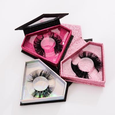 China Wholesale 5d 25mm Long Loose Eyelashes Mink Eyelashes With Pvc Fashion Suitcase Natural Eyelash Case for sale