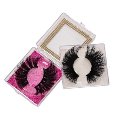 China Soft and Light to Wear Wholesale Custom Private Label 25mm 5d 8d Mink Eyelashes Fluffy Eyelash Case for sale