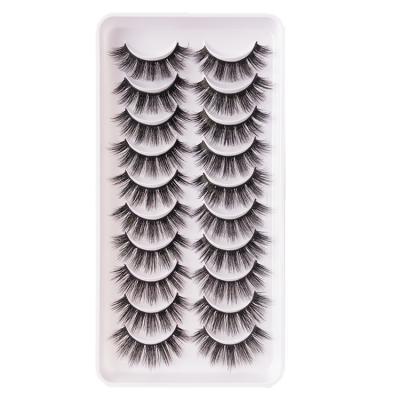 China Natural 10 Pairs Magnetic Eyeliner Lashes Custom Wholesale Private Label 3d Packaging Magnetic Eyelashes for sale