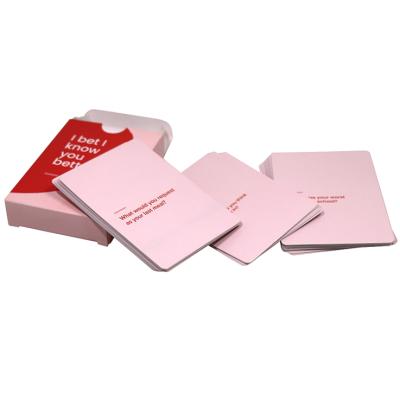 China Custom Printed Adult Promotional Party Maker Playing Card Profefessional Drinking Card Game With Gift Box for sale