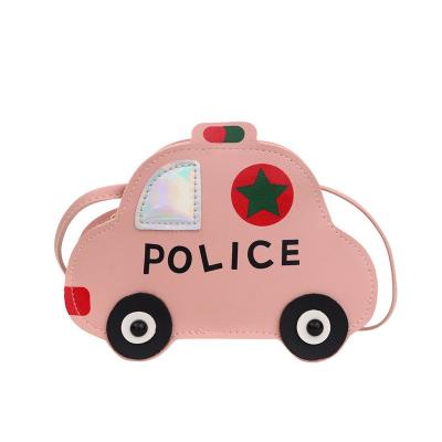 China Kids Drop Shipping Kids Invent Purse Kids Gift Cute Police Car Cross - Body Bag Cartoon Kids Pinch for sale