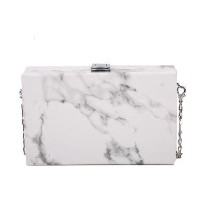 China Square Hot Selling Square Box Purse Acrylic Lady Bags Grab Handbag Women Shoulder Cross - Body Chain Evening Clutches for sale