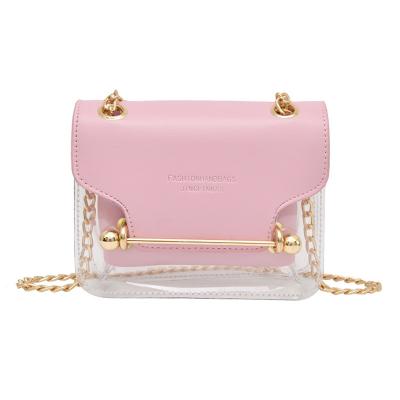 China Water Resistant Statistical Style Fashion Clear PVC Purse Cross - Body Bag Women Transparent Jelly Shoulder Bag Waterproof Square Handbag Small for sale