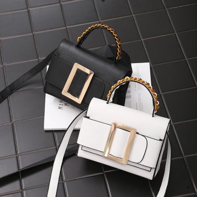 China New Designer Daily Used Women's Small Square Handbag Leisure Shoulder Bag Chic Style Women Cross Body Bag With Belt for sale