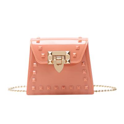 China Wholesale Fashion Candy Women Handbag PVC Small Beach Ladies Jelly Bags And Purse for sale