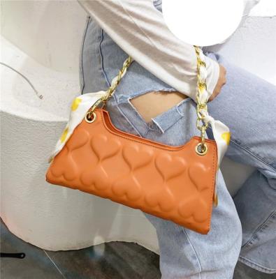 China Hot sale ins fashion mini heart pattern women handbags ladies small chain handbag cross-body bags for sale