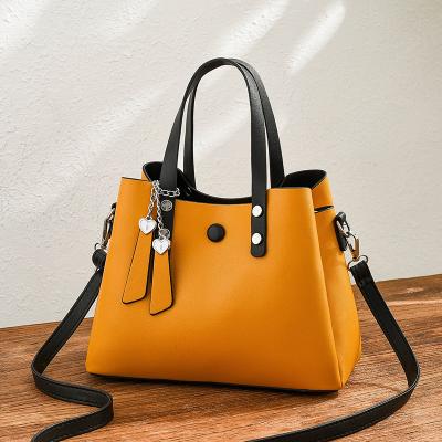 China High Quality New Fashion Ladies Water Resistant Tote Handbag Designer Pu Leather Zipper Closure Shoulder Bag for sale