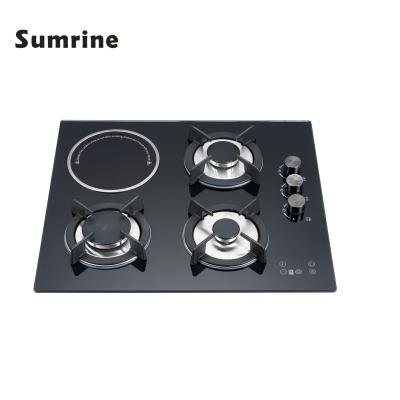 China Four Burner Electric Gas Stove Easy Clean Portable Kitchen In A 4 Burner Gas Hob Tempered Glass for sale