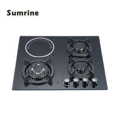 China Easy Clean Electric and Gas in 4 Burner Gas Stove Tempered Glass Four Burner Gas Hob Portable Kitchen for sale