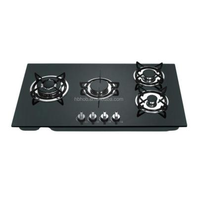 China Cheap price hot sale ceramic/glass workbench in 4 burner tempered glass gas cooker /gas cooker/gas hob for sale