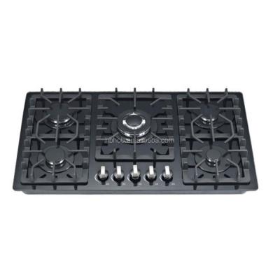 China Good Price Kitchen Appliances 5 Burners Gas Stove / Ceramic / Glass Gas Hob In Door For Sale for sale