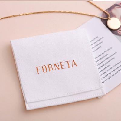 China Custom 10x10cm Pouches Recyclable Microfiber Flip Gift Bags 6x6cm 8x6cm 8x8cm 9x9cm Logo Cosmetics Sack Jewelry Packaging for sale