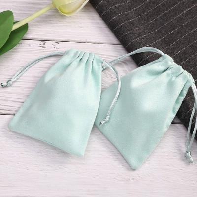 China Small Recyclable Flannel Gift Bags 5x7cm 7x9cm 8x10cm Custom Logo Cosmetics Sack Jewelry Microfiber Velvet Packaging Pouches for sale