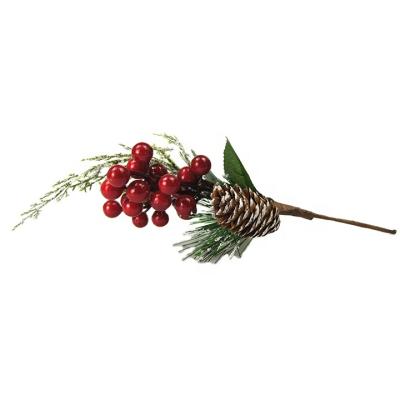 China Wholesale Plastic Tree Ornaments Berry Twigs And Branches Decoration Christmas Decor for sale