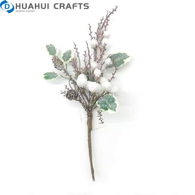 China Plastic Decorative Silk Christmas Flower Poinsettia Bush Christmas Tree Artificial Flower Glitter Ornaments Gifts for sale