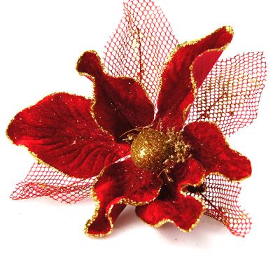 China Top Grade Christmas Artificial Flower Plastic Manufacturers Direct Christmas Flower Decoration for sale