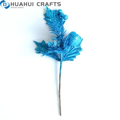 China NEW 2021 Christmas Tree Decor Plastic Poinsettia Flower For Christmas Flower Delivery for sale