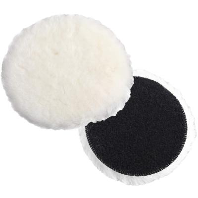 China High Efficiency Wool Polishing Pad, 4 Inch Lambswool Pad Polish and Pad Pad with Hook for Car Polishing Machine for sale