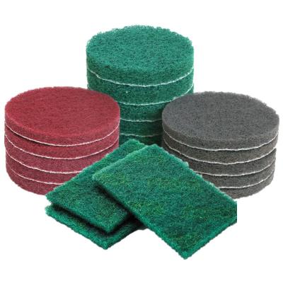 China Customized high yield size grinding wheel nylon nonwoven car scouring polish pad for stainless steel for sale