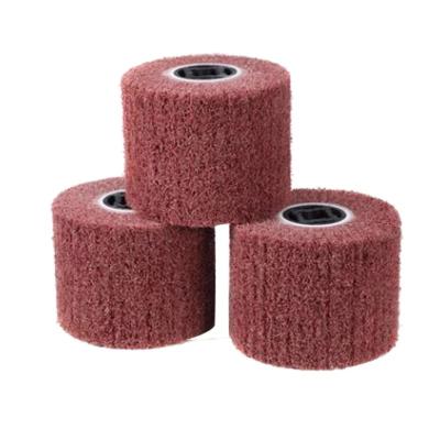 China Stainless Steel Abrasive Cloth Nylon Metal Machine Durable Brushed Polishing Wheel for sale