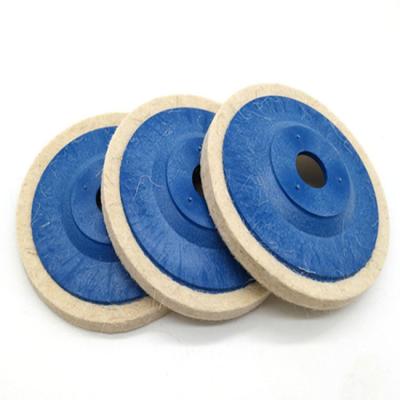 China High Quality Car Polishing Density Matching Wool Felt Abrasive Polishing Wheels With Plastic Backing for sale