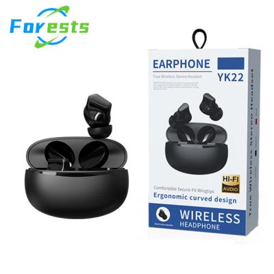 China Low Latency Earphone Forests YK22 TWS Headphones BT Earbuds Waterproof Wireless Microphone 9D Touch Control Stereo Headsets for sale