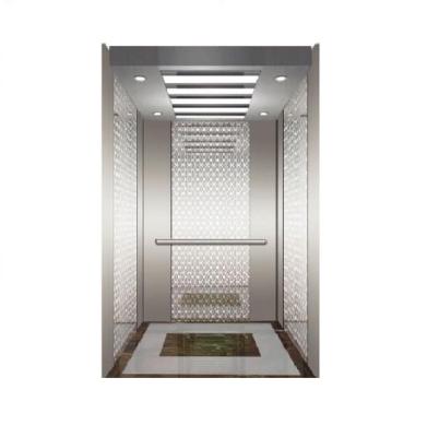 China Modern Mirror Etching Stainless Steel Auto Hairline 320 - 630kg Passenger Elevator Lift Home Elevator for sale