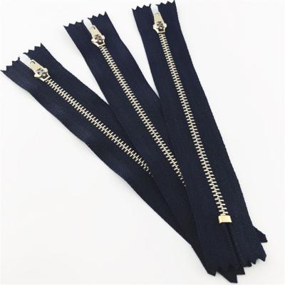 China Factory direct viable brass fancy metal good price jeans metal zipper for jeans for sale