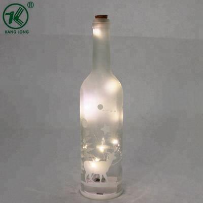 China Hot Sale Christamas Christmas Glass Wine Bottle Landscape LED Lights / Home Decoration for sale