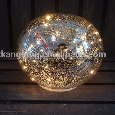 China Christamas Home Decor House Decorative Led Light Glass Ball, Christmas Ornament Mercury Glass Ball for sale