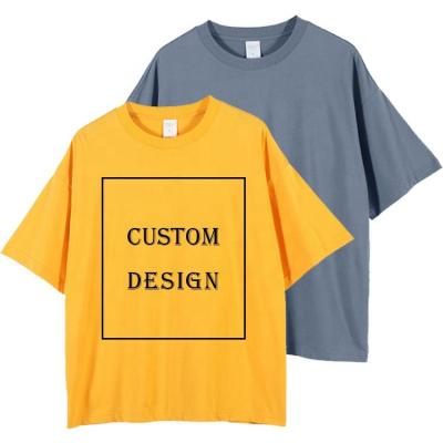 China Anti-wrinkle factory direct supply oversized cotton sports T-shirts dropped sleeve custom printing boy's T-shirt for sale