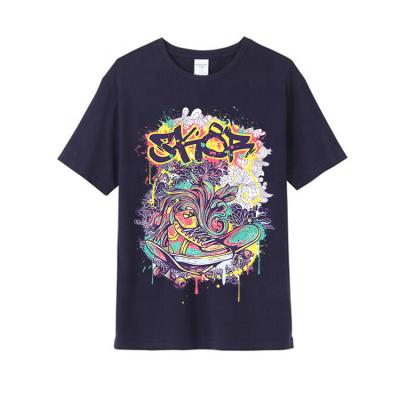 China 100% Cotton T-shirt Breathable Hot Selling Dtg T-shirt High Quality Custom Printing for sale