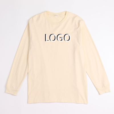 China 100% Cotton Heavy Weight Off Shoulder Long Sleeve T-Shirt Men's Tablets Long Sleeve Unisex 100% Heavy Cotton Tee Shirt for sale