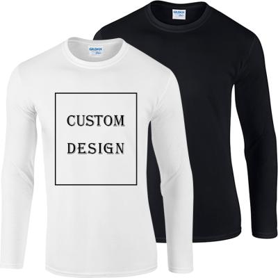 China 2021Spring Summer Fashion Custom Printing 100% Cotton OEM Hot-selling Long Sleeve Long Sleeve Plus Size Plain T-Shirts for sale