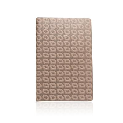 China Two Ribbons PU Leather 3D Pattern Layflat Binding Ordered A5 Notebook Planner Agenda Diary Softcover Journal With Logo Custom Free Sample for sale