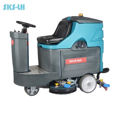 China Hotels SKS-LH Cordless Automatic Floor Scrubber Dryer Floor Scrubbing Machine Ceramic Tile Industrial Warehouse Cleaning Machine AC for sale