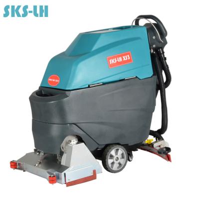 China Hotels SKS-LH Rechargeable Cordless Cleaning Machine Tile Marble Battery Automatic Floor Scrubber for sale