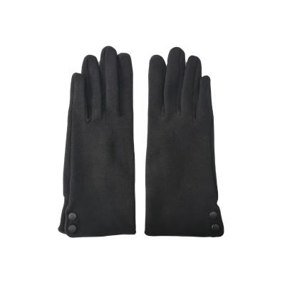 China Plain Hot Sales Polyester With Button Womens Glove for sale