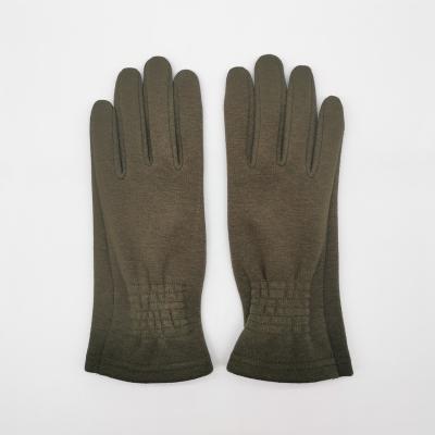 China Simple General Purpose Jersey Dress Gloves Women Cheap Soft Green Winter Gloves From China for sale